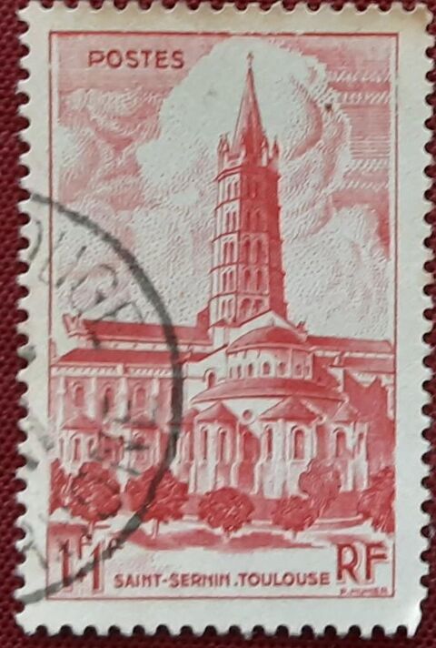 5 TIMBRES à collection TOULOUSE Saint Sernin 1f+1f 2 Pontoise (95)