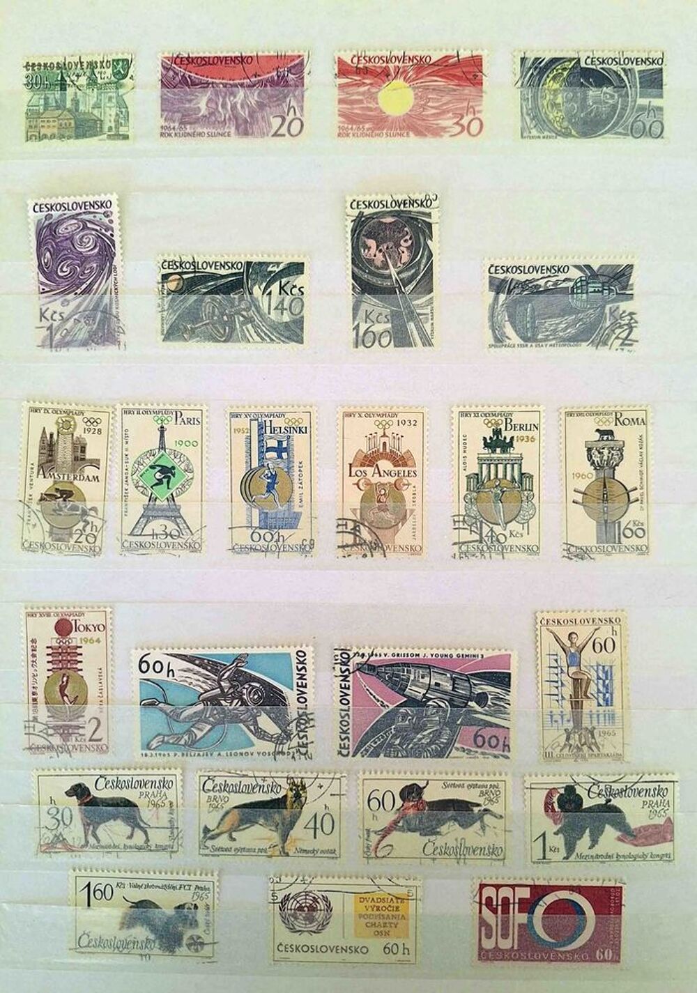 S&eacute;rie de timbres de collection de Tch&eacute;coslovaquie 
