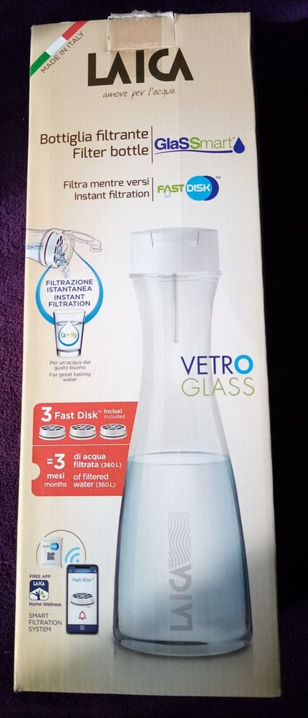 Bouteille filtrante instantan&eacute;e, EN VERRE Cuisine