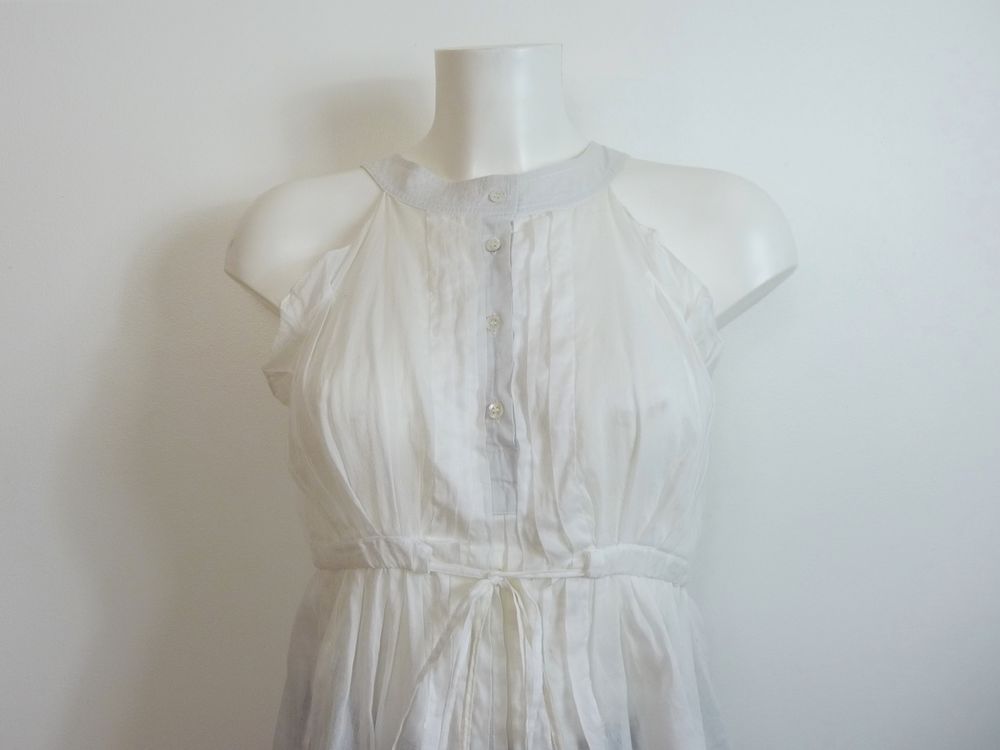 Blouse/ Top/ Tee Shirt Cintr&eacute; Blanc avec Lien &agrave; Nouer- Pinko Vêtements