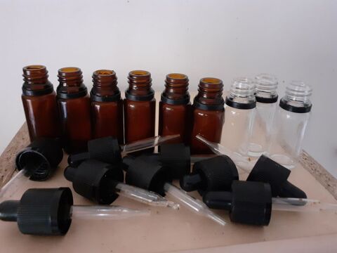 Flacons vides verre fum� 10 Nantes (44)