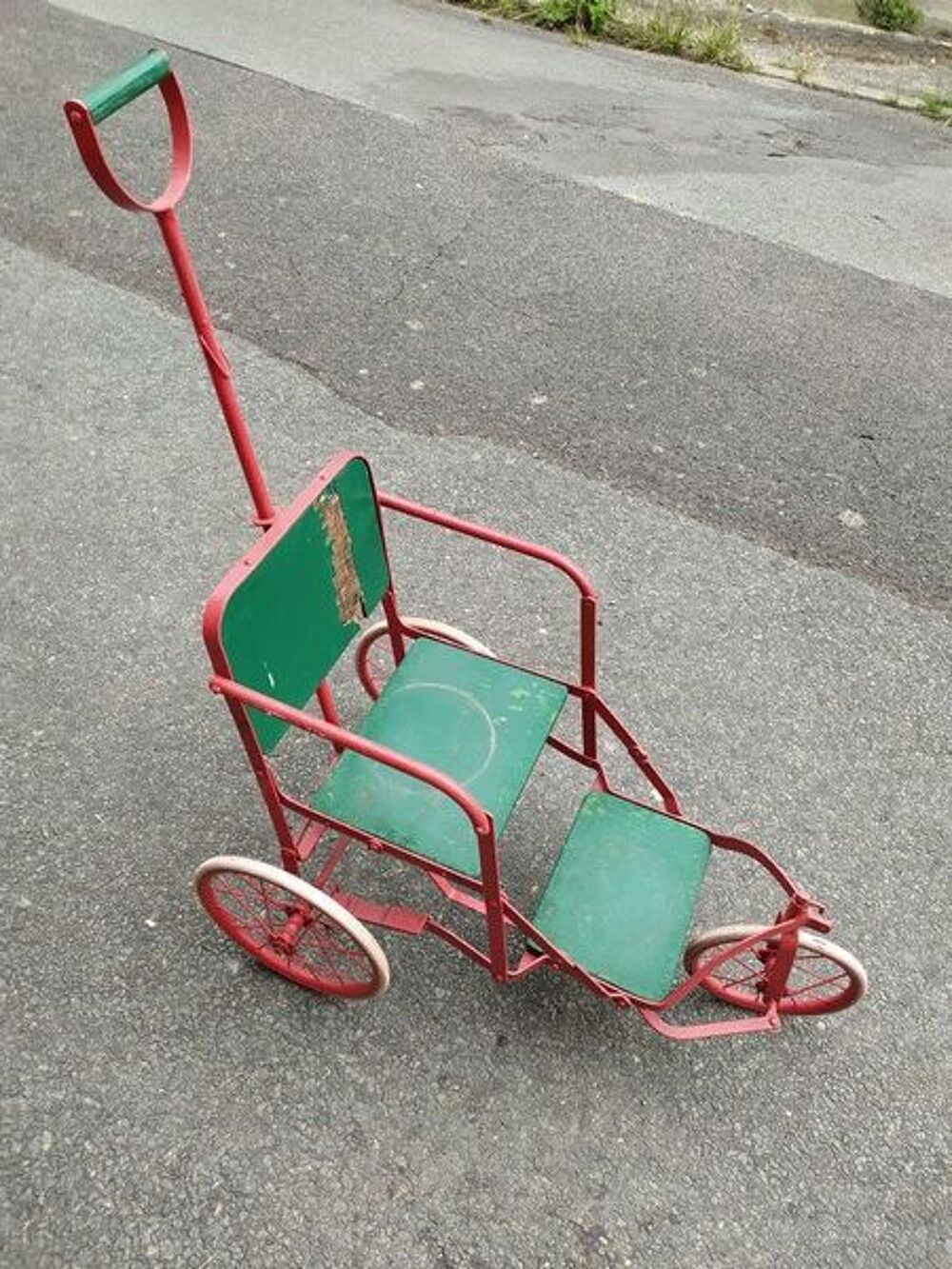 Ancien Jouet Poussette Chariot Enfant Poup&eacute;e
