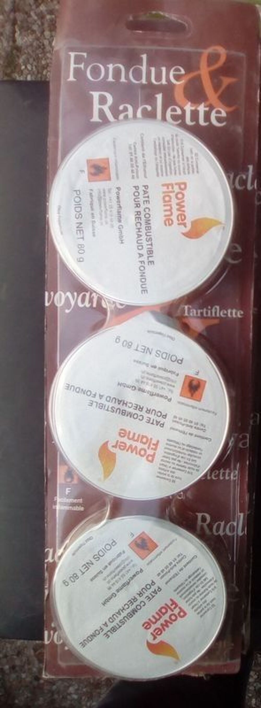 P&acirc;te combustible pour r&eacute;chaud Cuisine