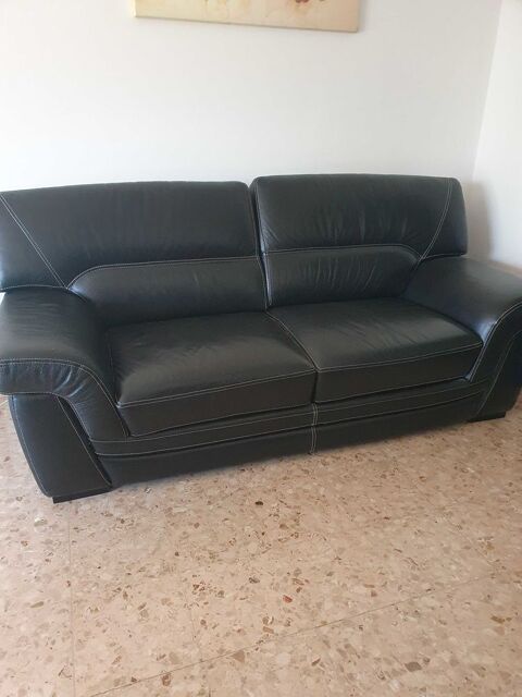 Canap en cuir noir Gap (05)