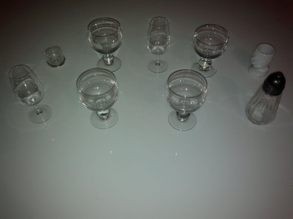 Lot verre &agrave; vin coupe champagne &agrave; liqueur sucrier sali&egrave;re Décoration