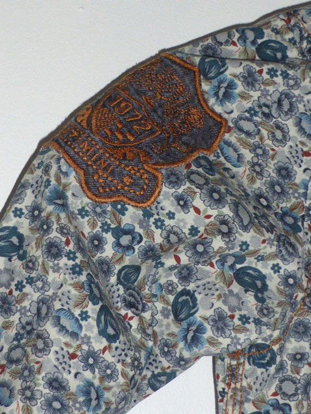 CATIMINI chemise fleurs gris vert 4 ans Vêtements enfants