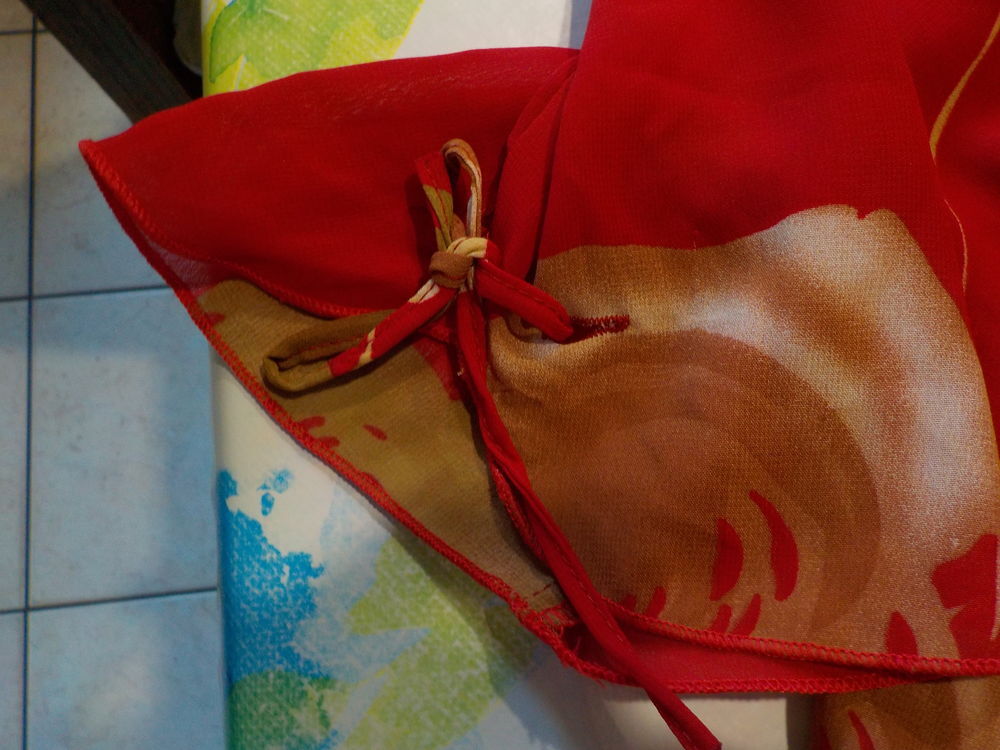 ENSEMBLE CHEMISIER + DEBARDEUR ALEXA'S TAILLE 5 FOND ROUGE Vêtements