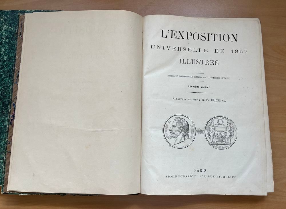 Lot 2 livres exposition universelle de Paris 1867 