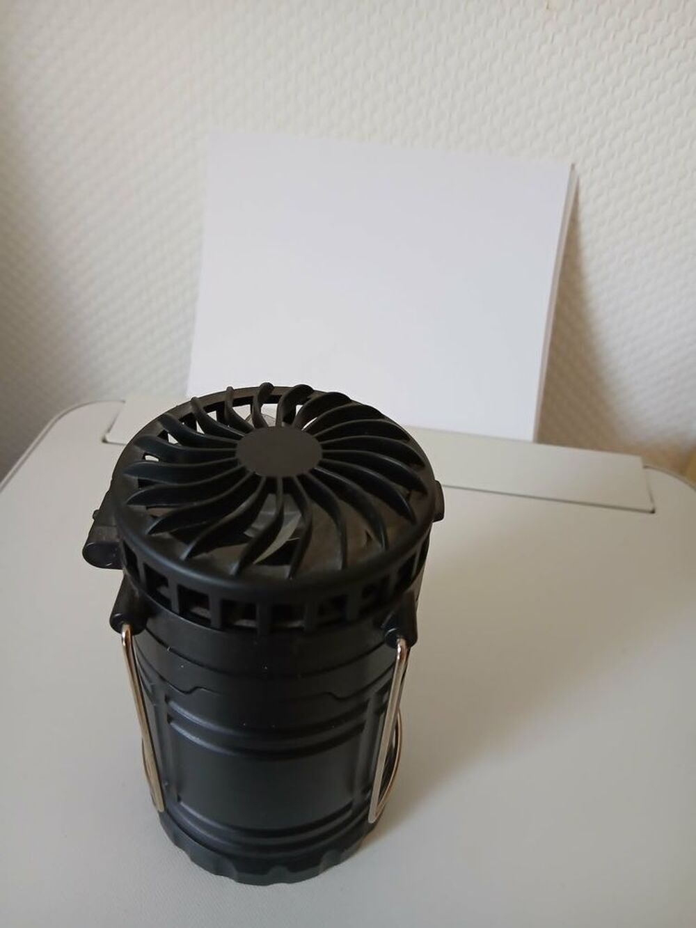 Trois lampes1ventilateur, 2 multifonctions noires N&deg;1468 Jardin