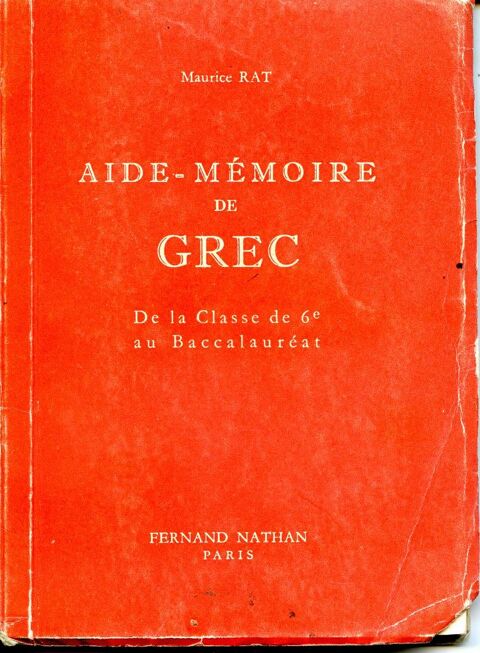 Aide-Mmoire de Grec - Maurice Rat, 10 Rennes (35)