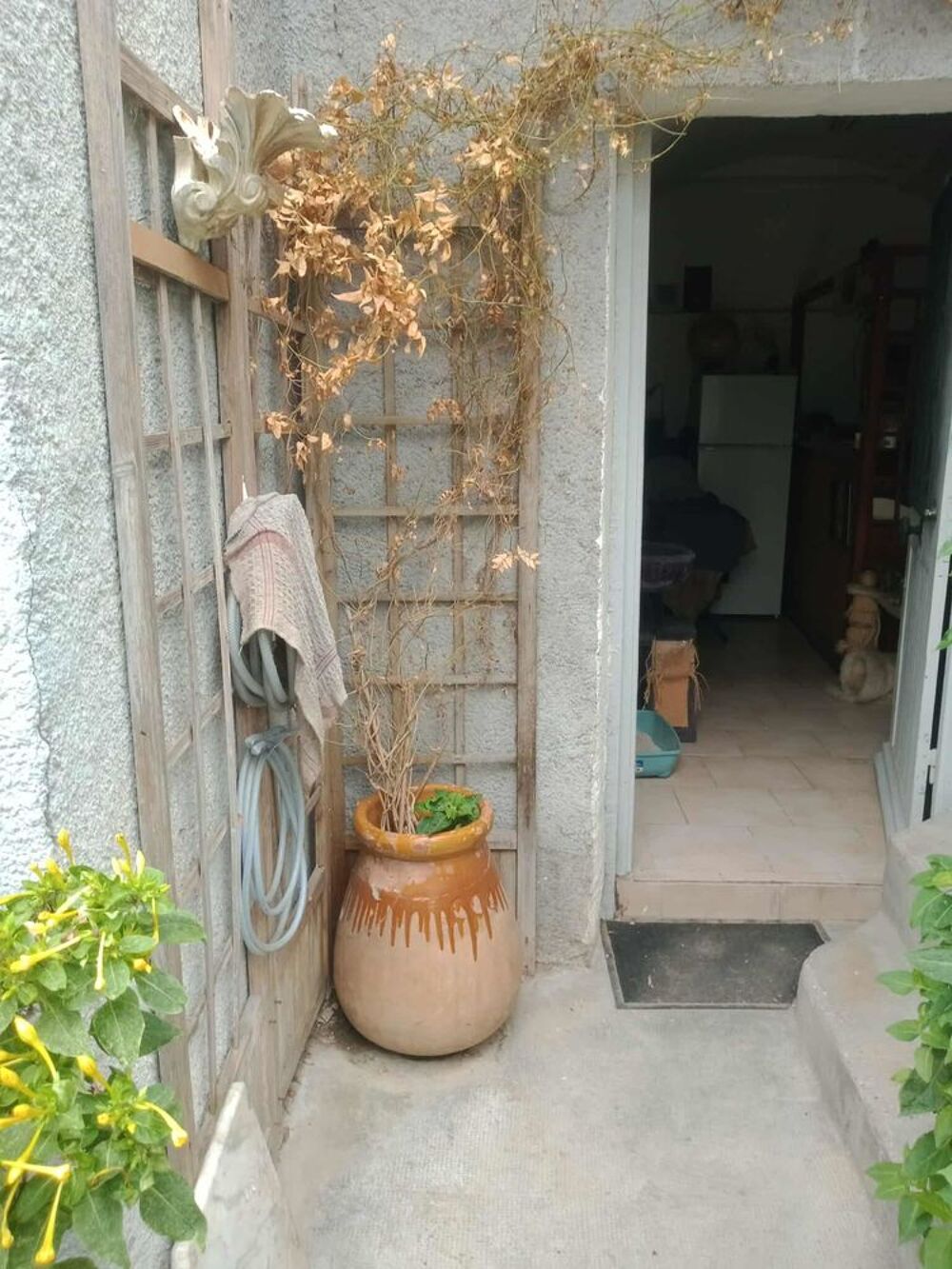 Jarre ancienne en Terre cuite 3 estampille Jardin