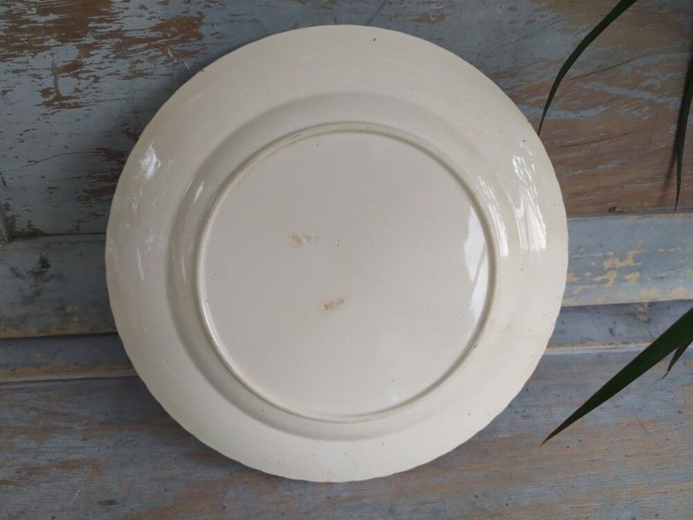 Assiette Fa&iuml;ence Anglaise XIX&egrave;me D&eacute;cor Fleurs et Oiseau
Décoration