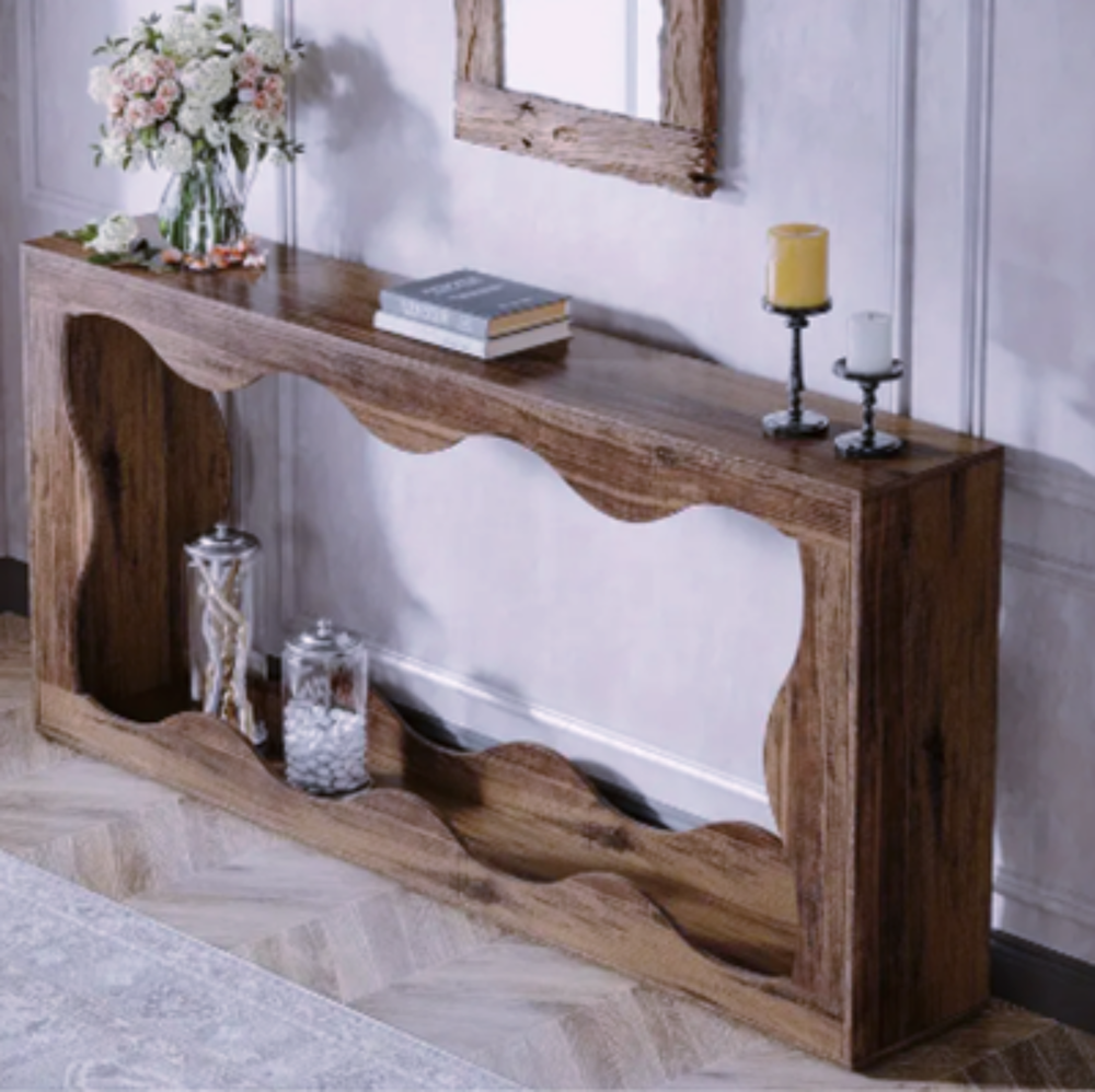 Console en bois sculpt&eacute; ? design fluide &amp; charme naturel Meubles