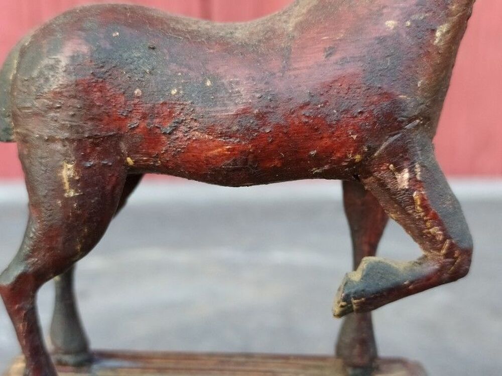 Cheval Sculpture Bois Prisonniers Mazeray Guerre 39-45 WW2 
