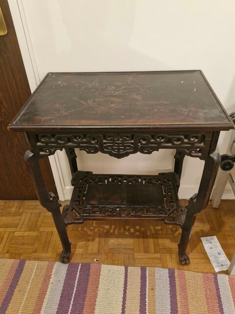 Console en bois noir heavy carved 
140 Gentilly (94)