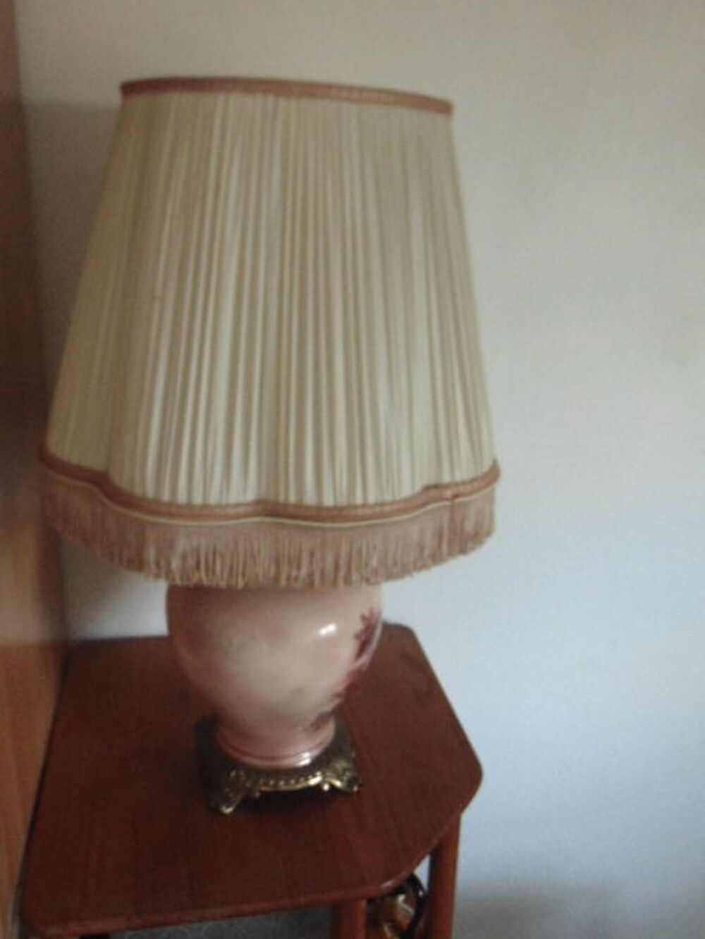 ?? Lampe vintage sign&eacute;e DRIMMER ? C&eacute;ramique &amp; laiton (ann&eacute;e Décoration