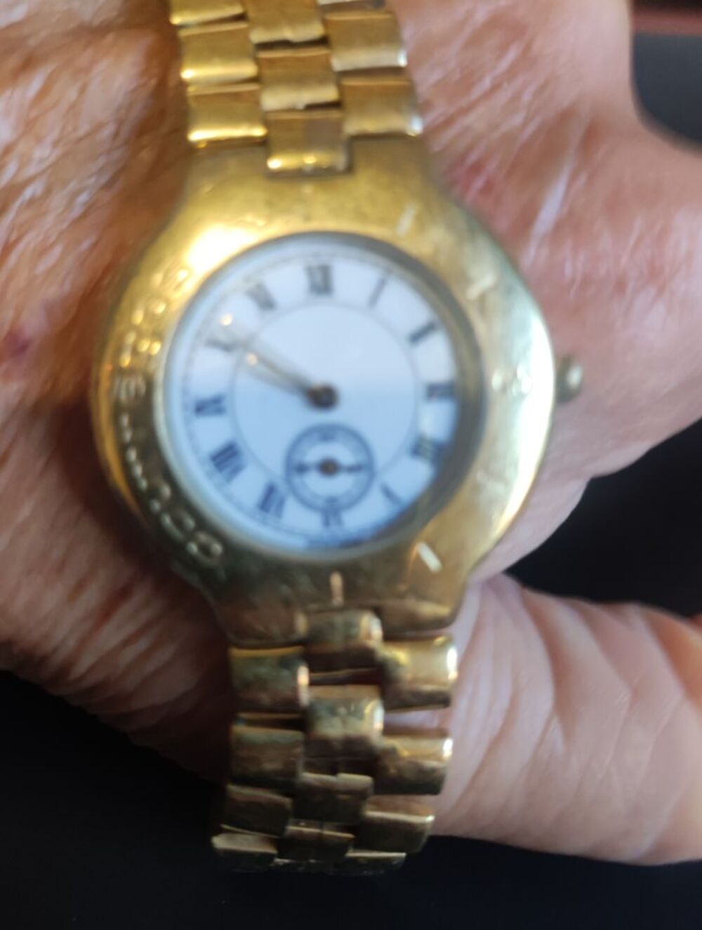 Montre Mixte Courr&egrave;ges plaque or collection 74 Bijoux et montres