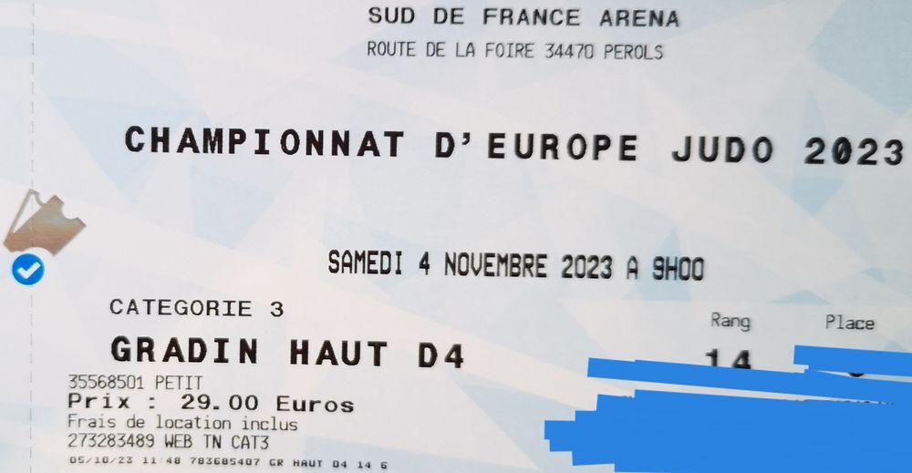 Place judo championnat d'Europe de judo Montpellier Sports