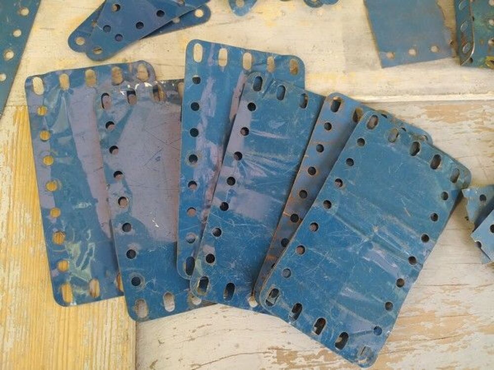Ancien Jeu Meccano Pi&egrave;ces Accessoires Plaques Divers Lot 01 