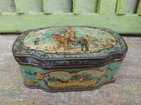 Ancienne Boite T�le Publicitaire Biscuits Vendroux Calais 1 Loches (37)