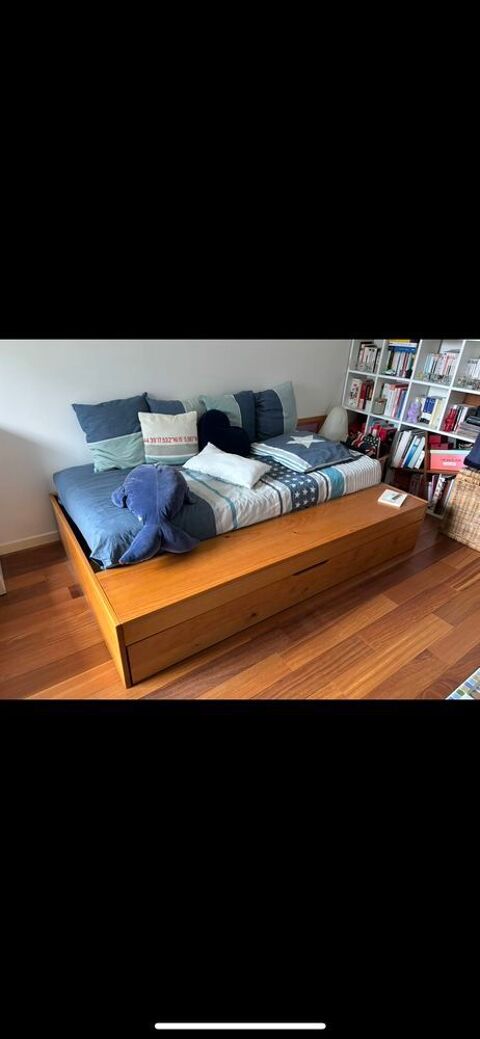 Lit Design en bois La Redoute Intrieur avec petite marche (sommier 1 place + tiroir de rangement sous le lit) 150 Boulogne-Billancourt (92)