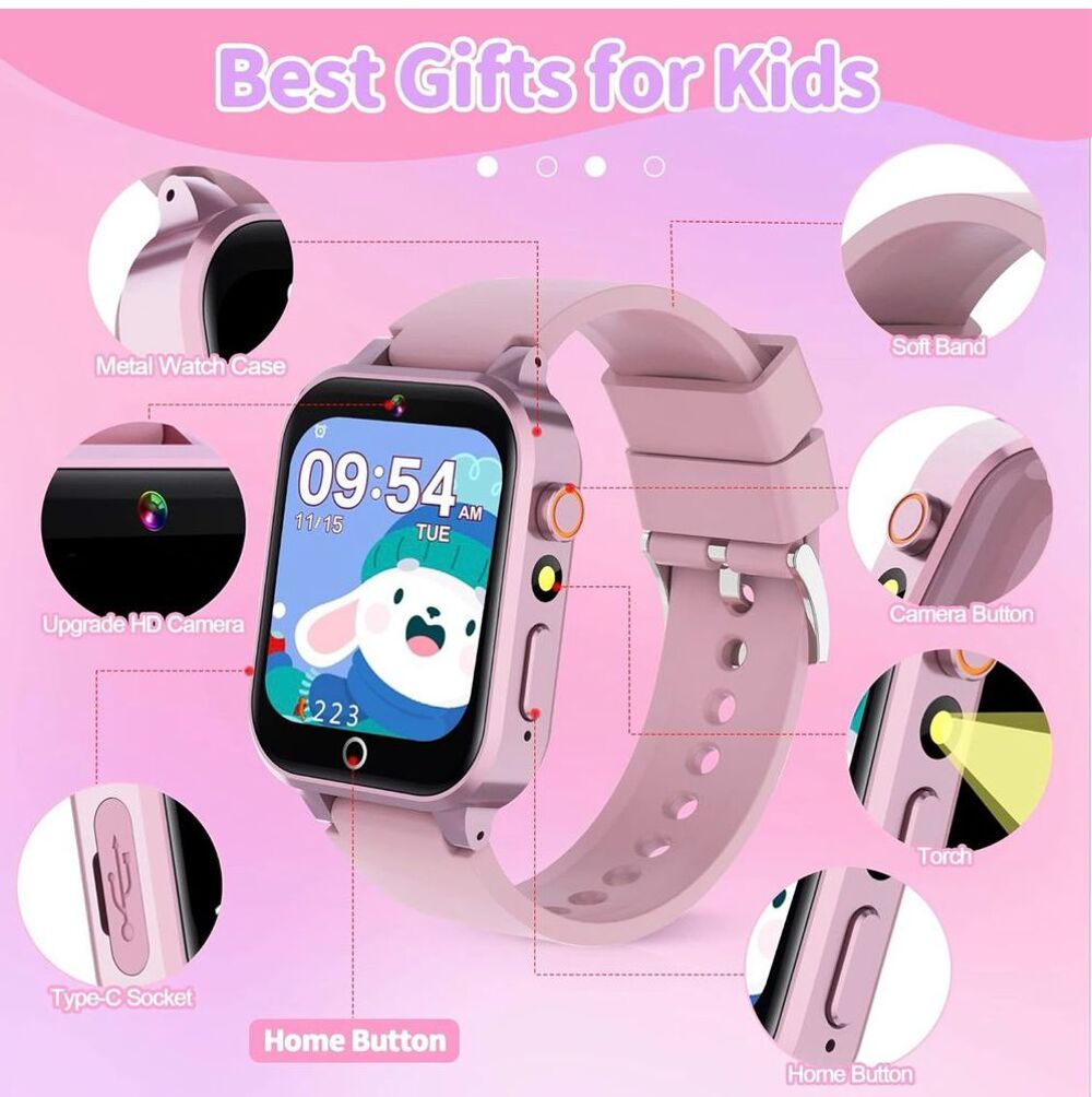 Montre Intelligente Enfants 26 Jeux - HD Cam&eacute;ra, contr&ocirc;le pa Jeux / jouets