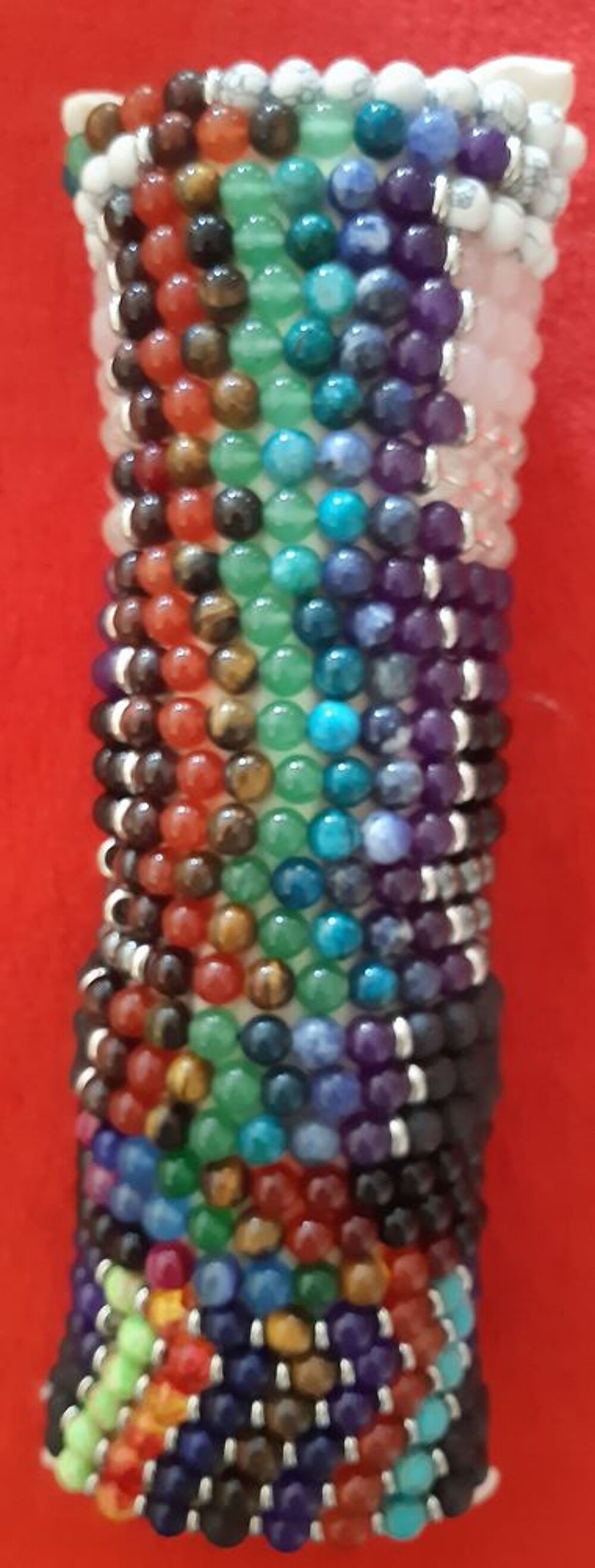 BRACELET 7 CHAKRAS Pierres Naturelles - Pierres de 8mm Bijoux et montres