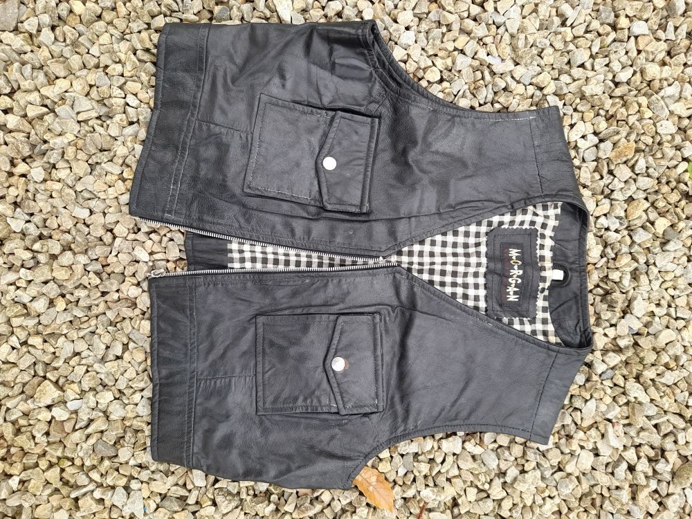 petit gilet en cuir style Byker tbe taille: 40 /42 Vêtements