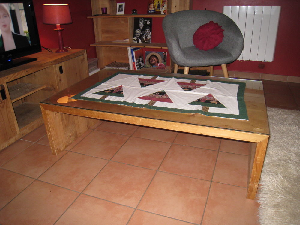 Table basse en bois massif pin Scandinave Meubles