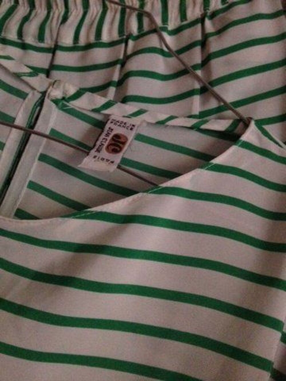 Ensemble Jean-Claude vert &amp; blanc &agrave; rayures Vêtements