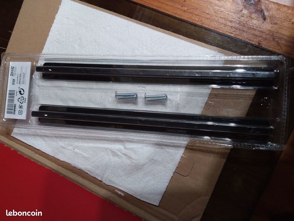 4 lots de 2 Poign&eacute;es HACK&Aring;S, anthracite, 300 mm pour cuisine Bricolage