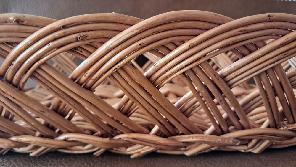 panier &agrave; pain pani&egrave;re corbeille en osier vernis 
Cuisine
