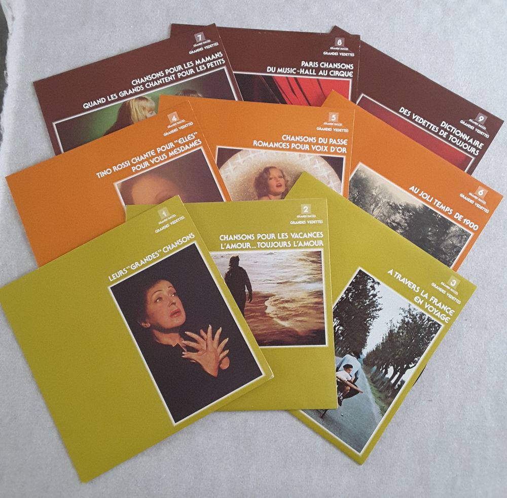 Coffret de 9 disques vinyles 33 tours ? Grands succ&egrave;s CD et vinyles