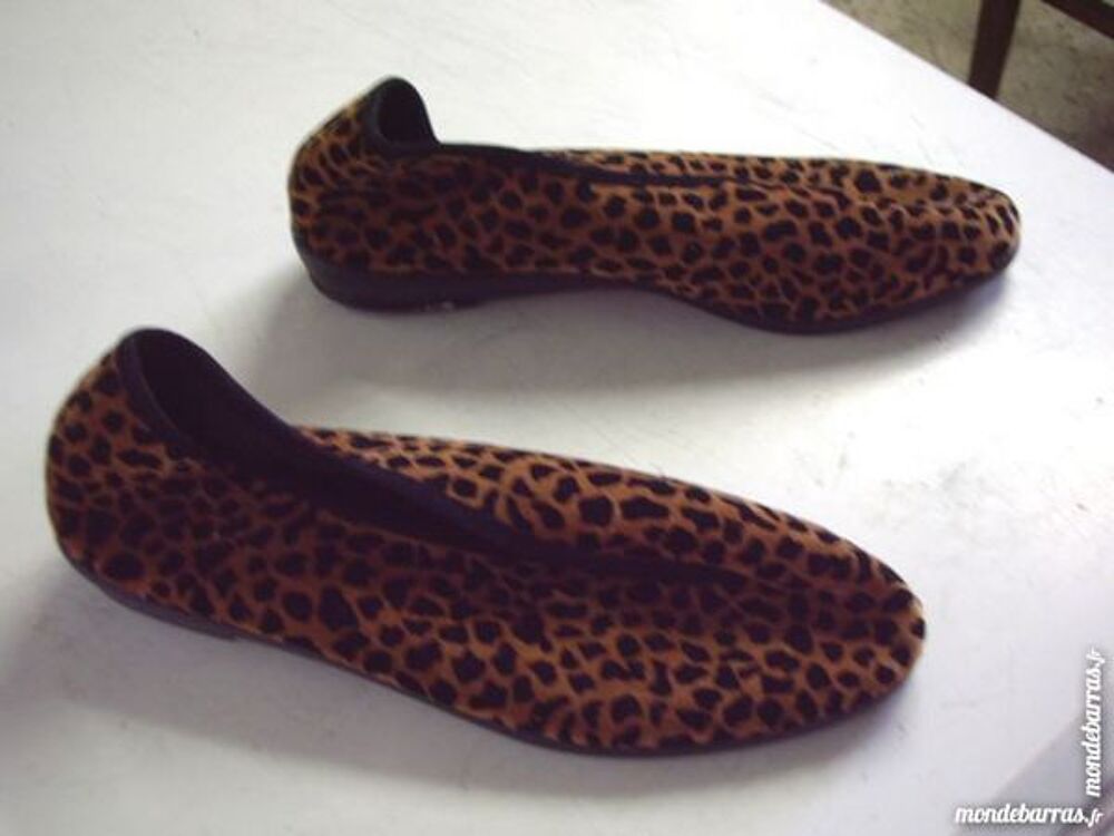 Ballerines L&eacute;opard velours pt 38-neuves Chaussures