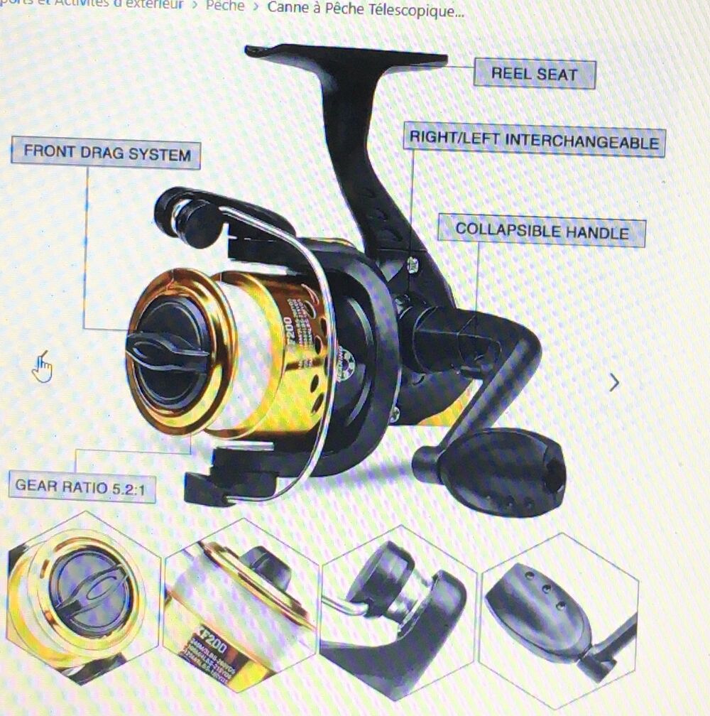 Canne &agrave; P&ecirc;che T&eacute;lescopique Ultra-L&eacute;g&egrave;re Proberos - 149.35cm/ Sports