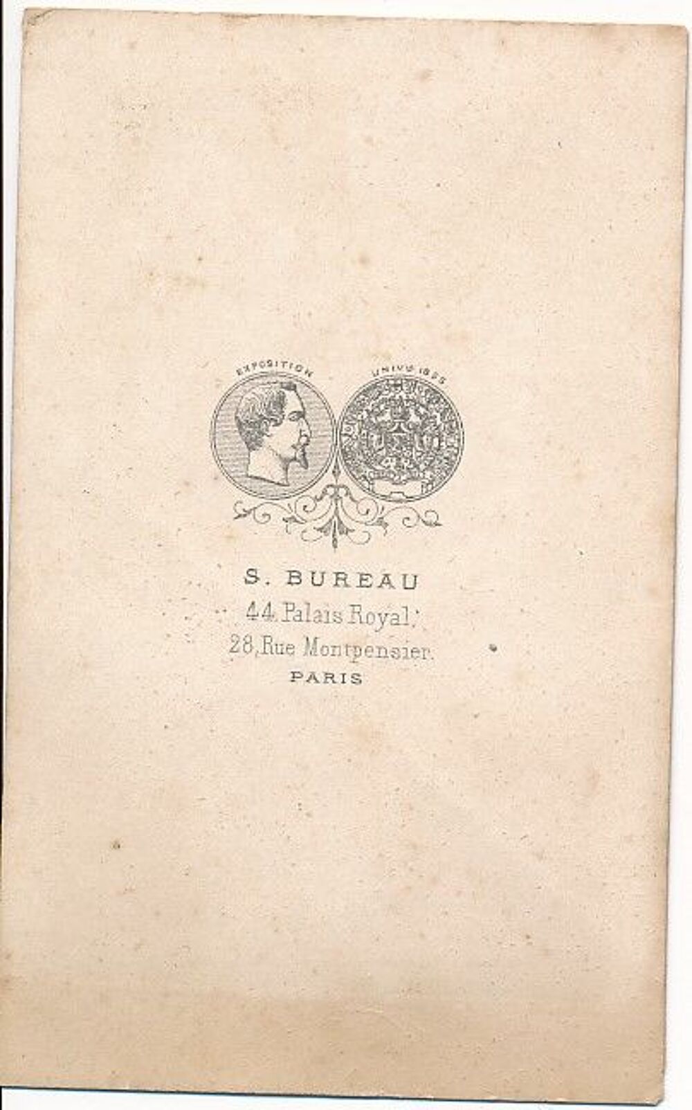 Portrait Enfant Fille Noble Photographie Bureau &agrave; Paris 1870 