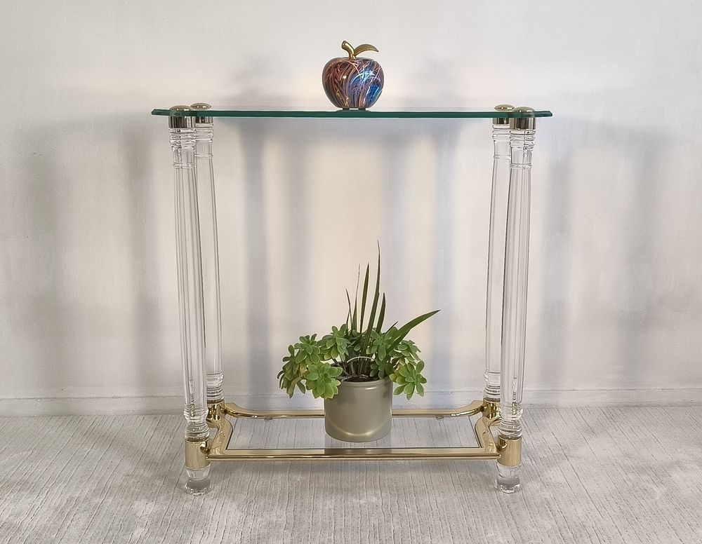 Tr&egrave;s belle Console Vintage Ann&eacute;es 80 Rom&eacute;o R&eacute;ga - Altuglas Meubles
