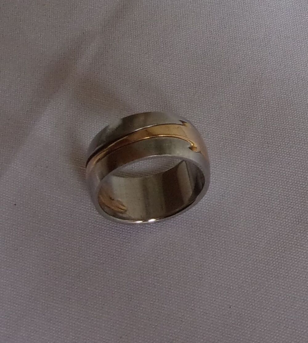 Bague OR 750 et ACIER Bijoux et montres
