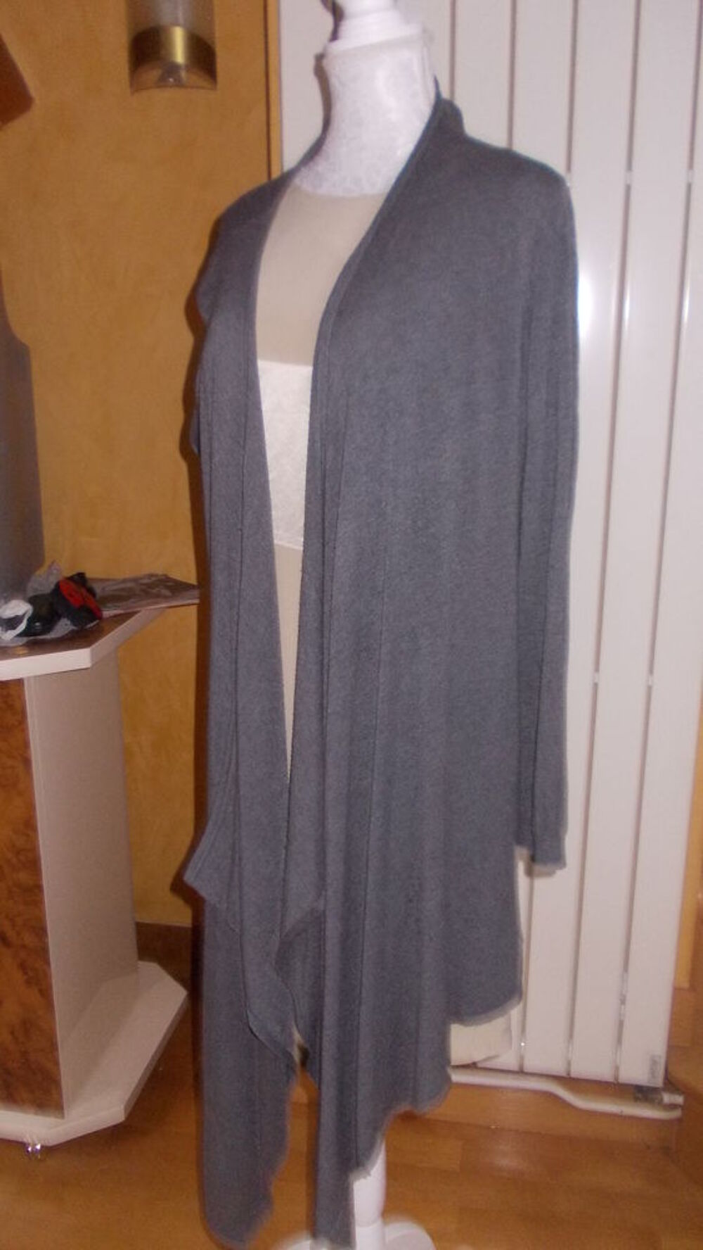 gilet gris manches longues Vêtements