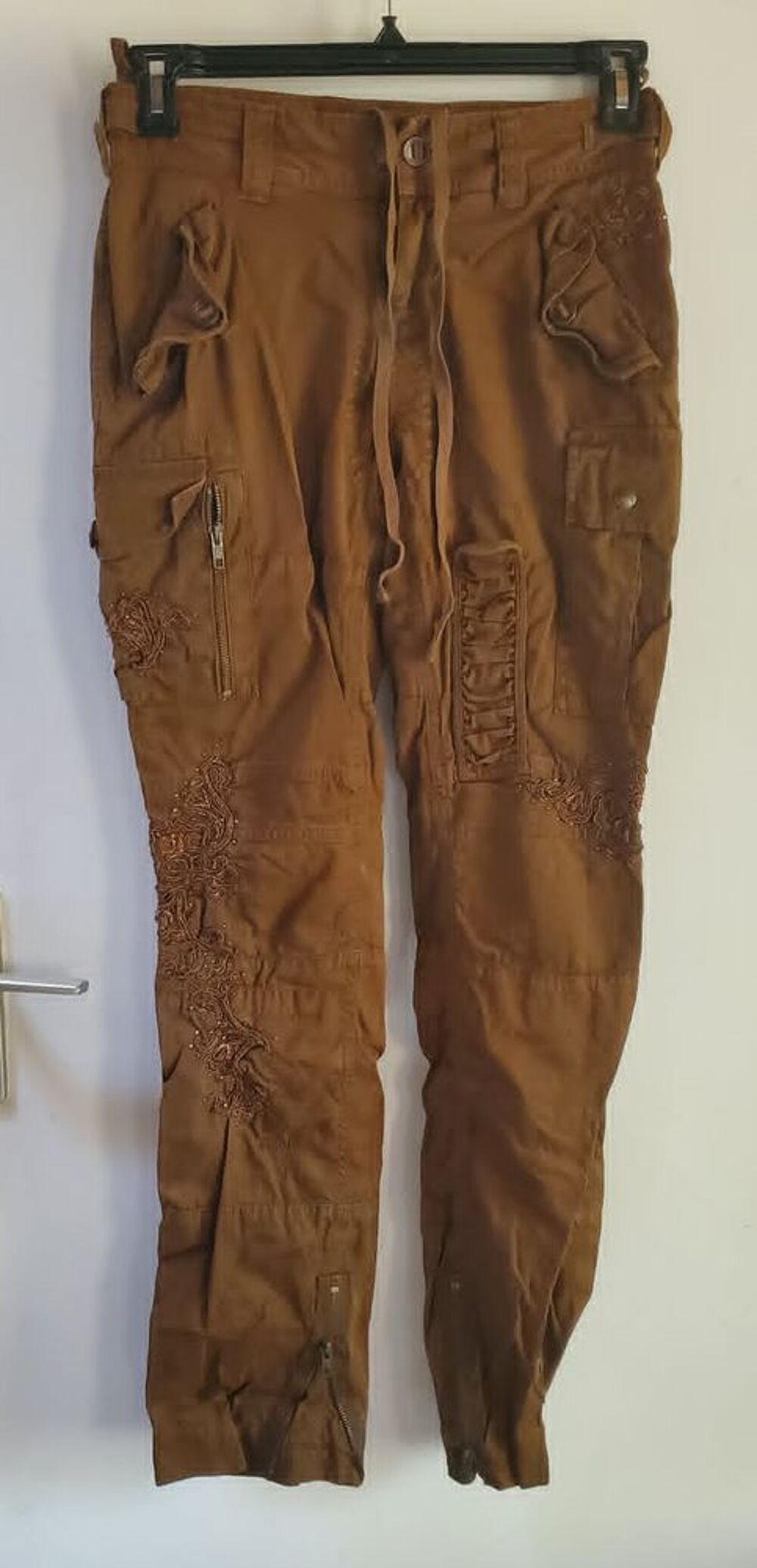PANTALON FEMME MARRON T36 RALPH LAUREN Vêtements