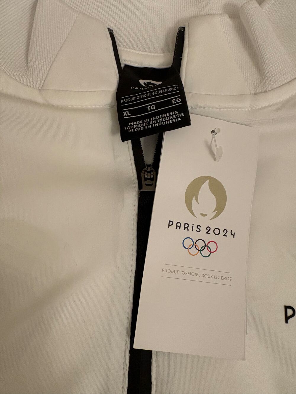  T-shirt officiel des JO Paris 2024.Col Montant Vêtements