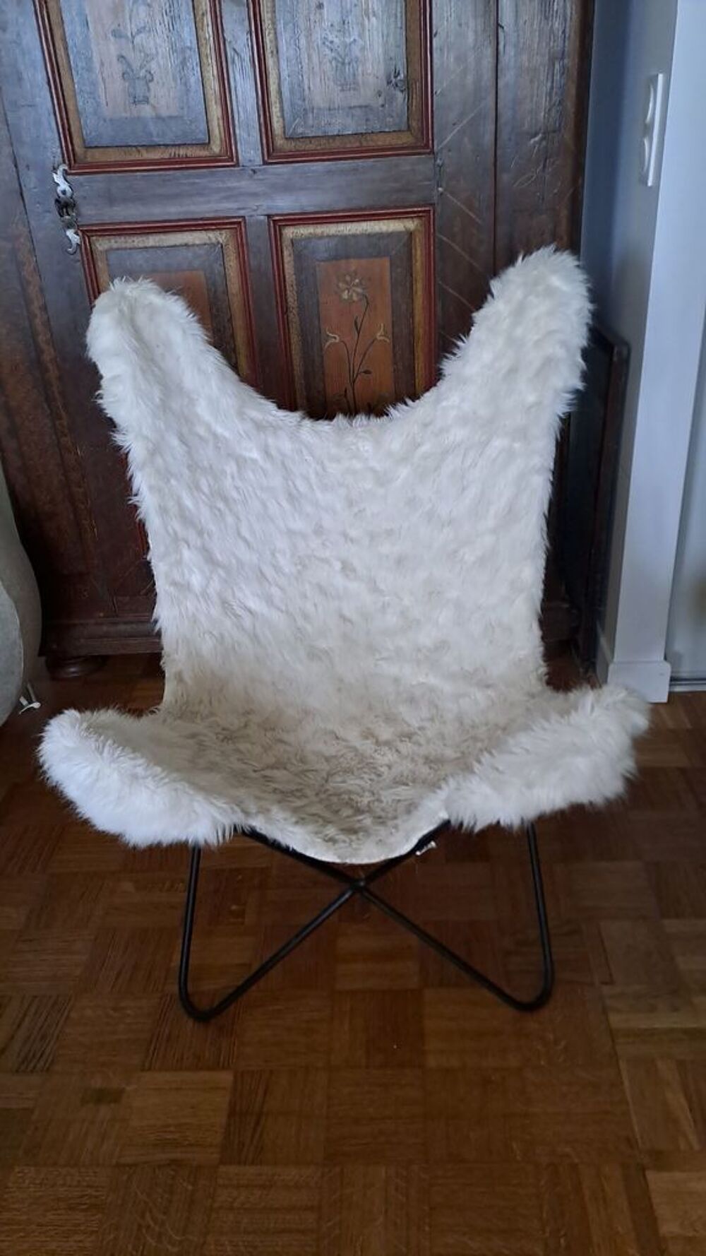 Fauteuil Design Fausse Fourrure Blanche Meubles