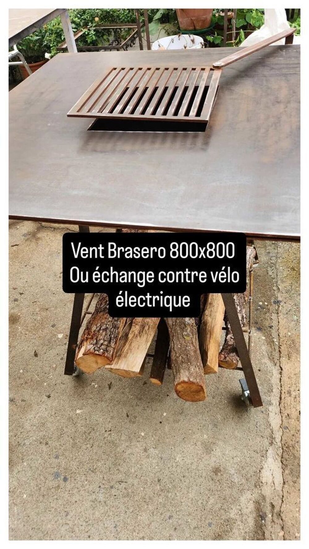   Brasero fait maison par un ferronnier 
