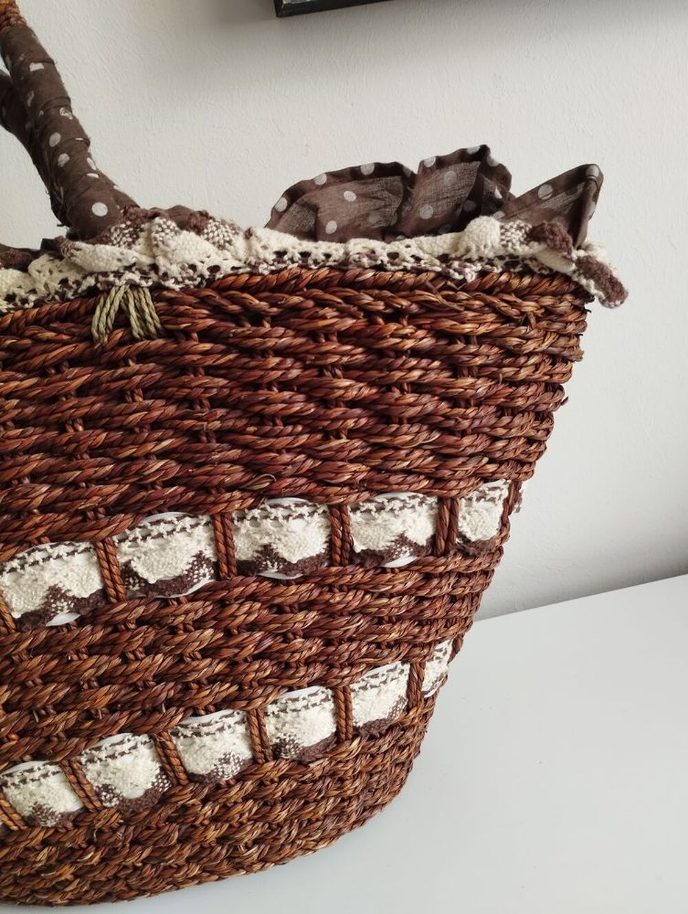 Panier/cabas marron printanier Maroquinerie