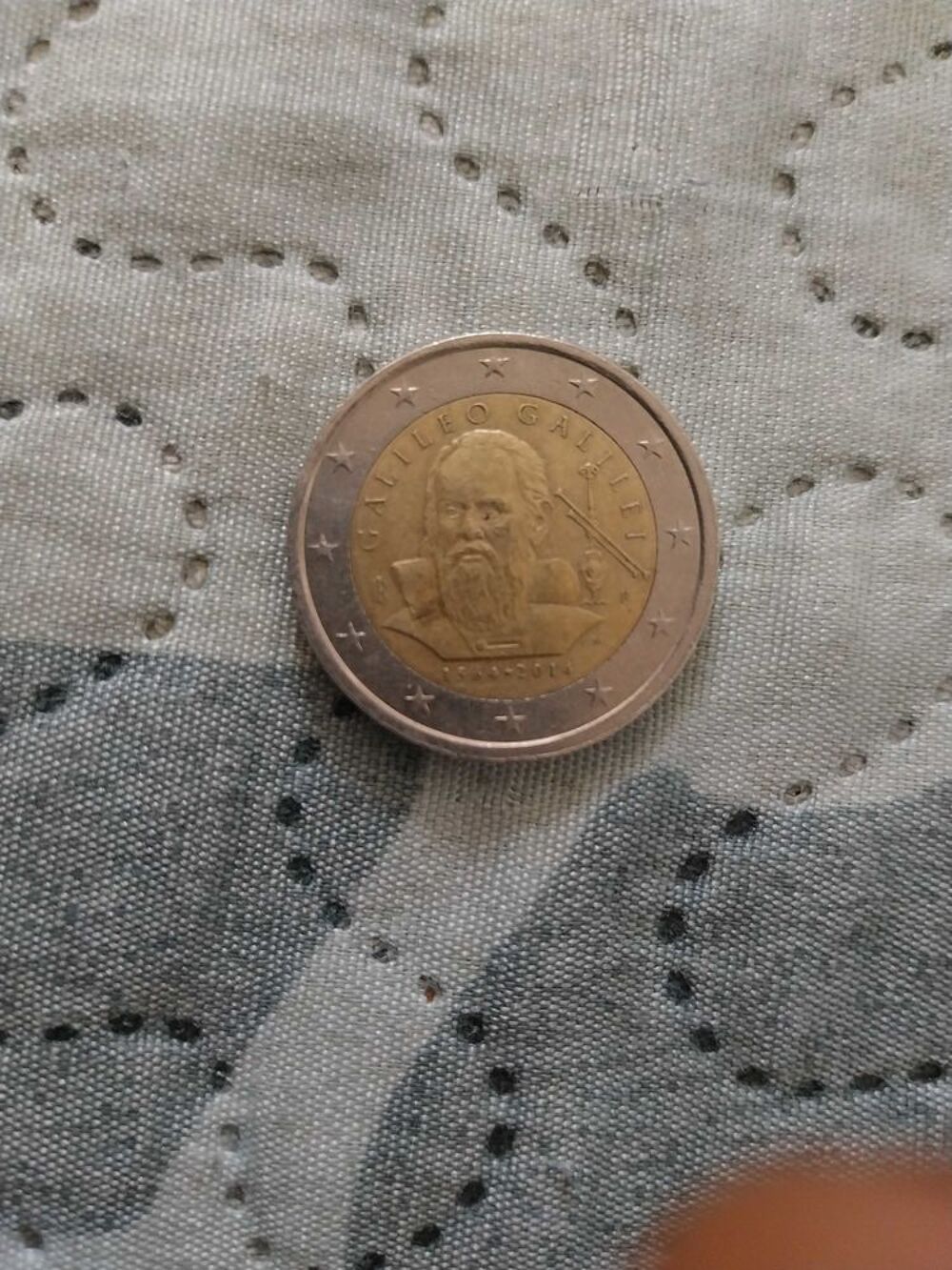 Italie 2014 450e anniversaire de la naissance de Galileo Galilei (n&eacute; en 1564) Pi&egrave;ce de 2 euros 