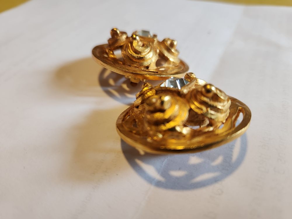 BO Clip ronde strass Crystal LANVIN Bijoux et montres