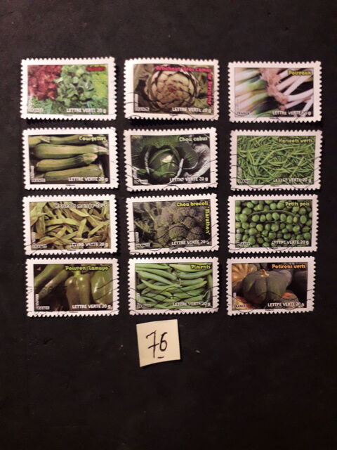 2 s�ries compl�tes de timbres 0,40 � la s�rie.76/77 0.4 Les Forges (88)