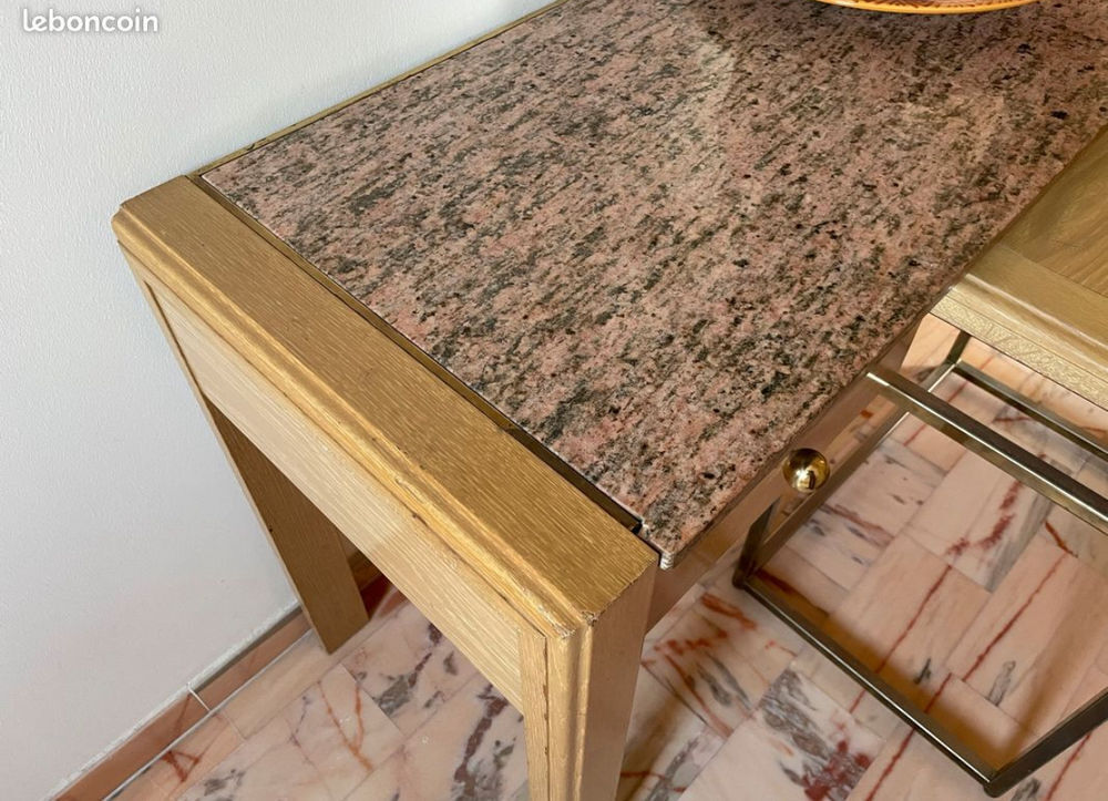 Console en bois et granit Meubles