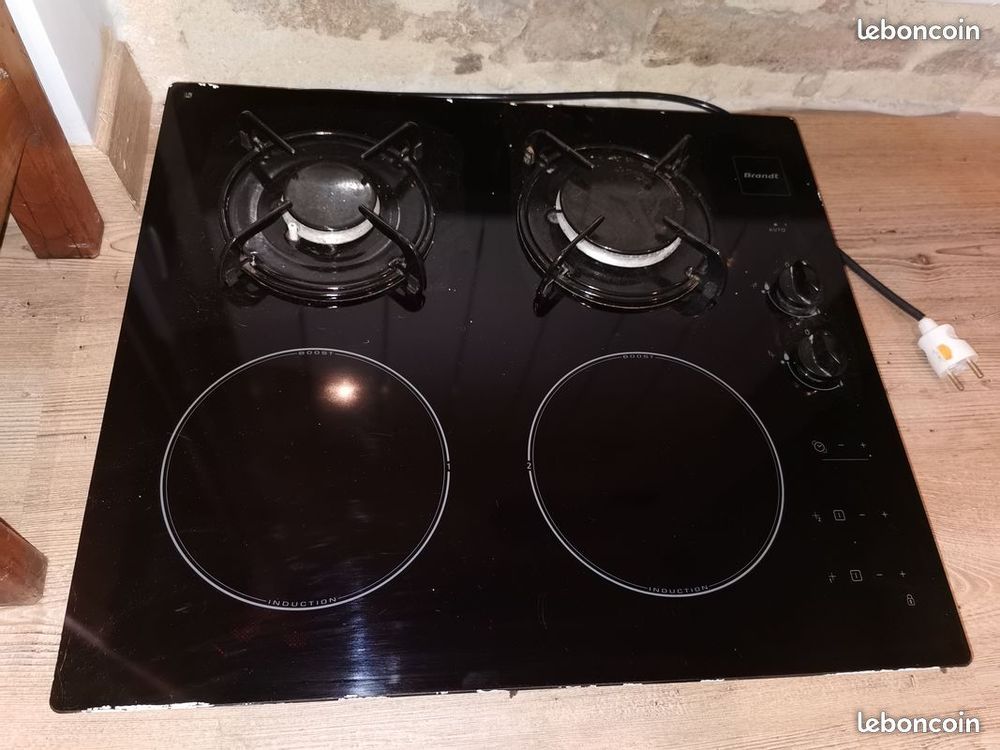 Plaque cuisson mixte gaz et induction Brandt Electroménager