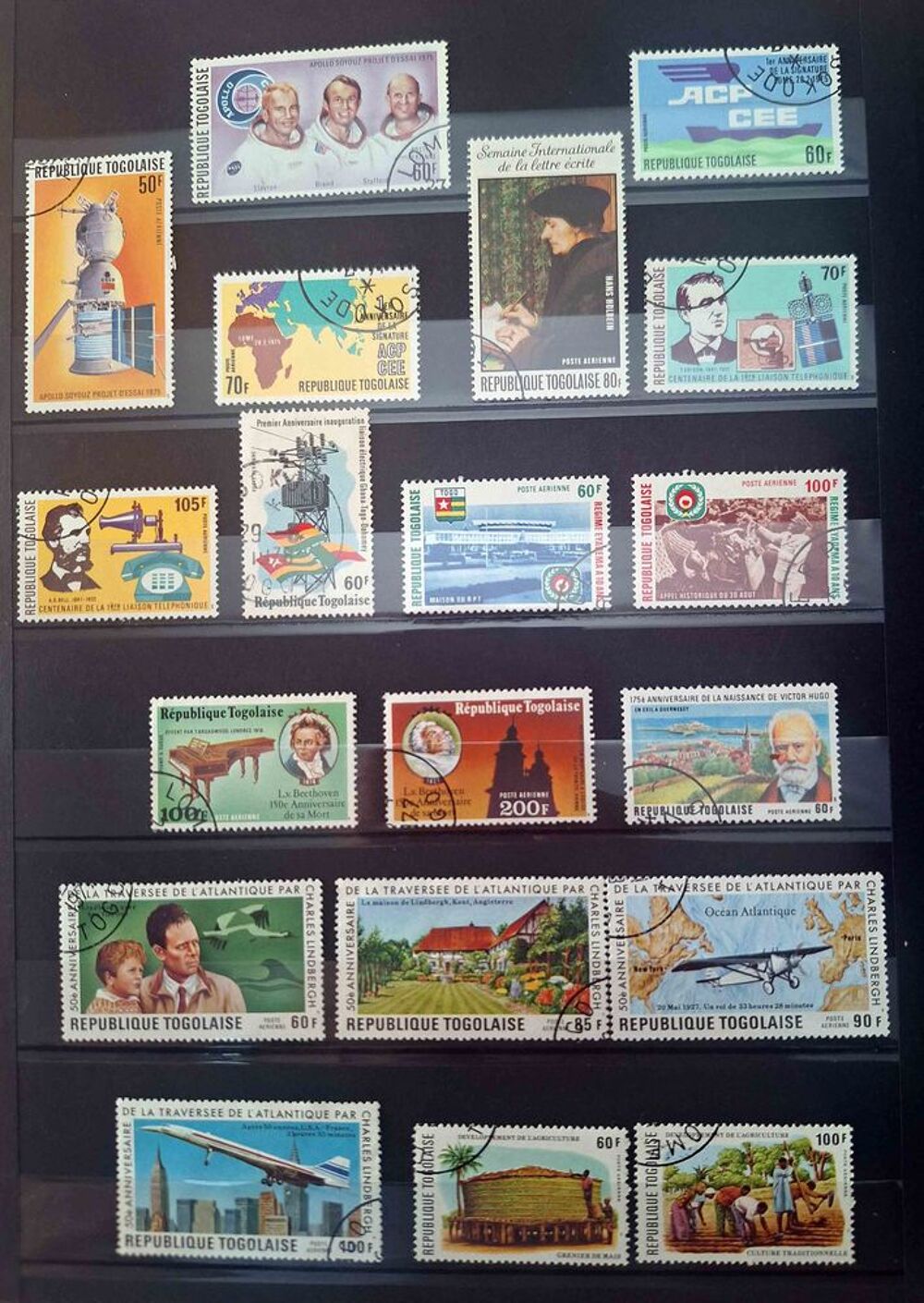 S&eacute;rie de timbres de collection du Togo A 